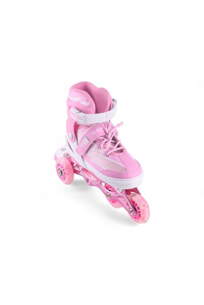 Vadi 2+1 Illuminated Adjustable Number - Aluminum Body Double Row Skating Bag with Gift