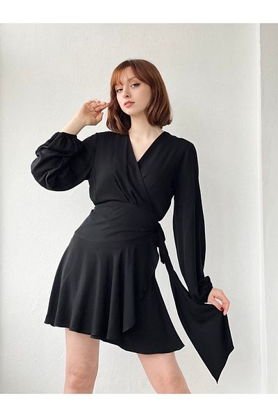 Retrobird Design Ashley Rochie dublu piept Femei Negru