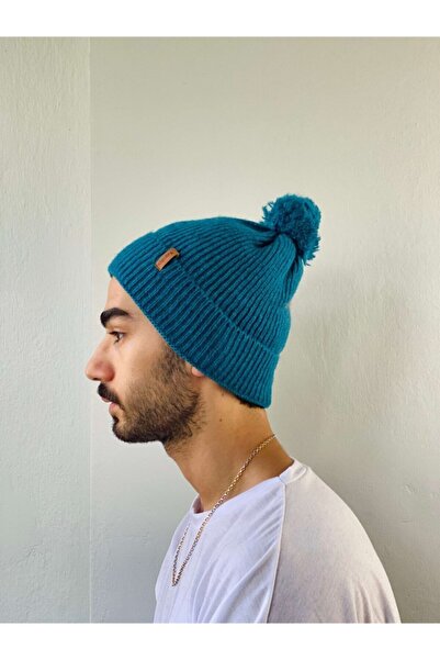 Retrobird Ponponlu Unisex Bere Kadın Petrol