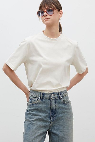 Manuka KURZARM-T-SHIRT AUS BAUMWOLLE VANILY