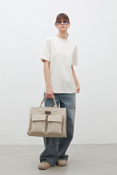 Manuka KURZARM-T-SHIRT AUS BAUMWOLLE VANILY