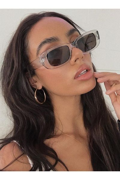 Mathilda Aksesuar Vintage Transparent Black Sunglasses