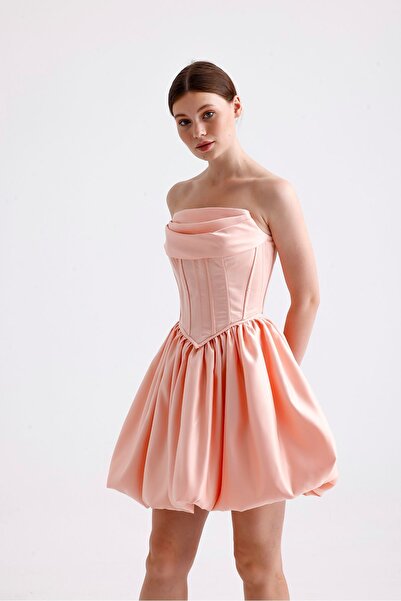 Tangül&Ali'S Moda Evi Somon Balon Elbise