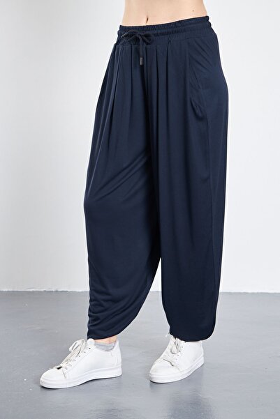 LİVE SPORT Kadın Modal Viskon Cepli Havuç Paça Salaş Şalvar Pantolon