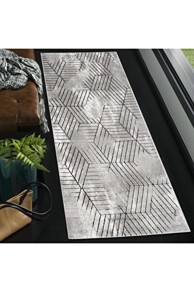 KARAR HALI Modern Desenli Halı Koridor Kesme Yolluk Yumuşak Doku  Dokuma Maki...