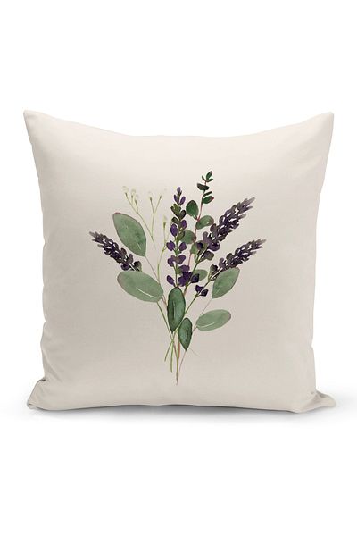 Bertille Home Flower Series Double Sided Digital Printed Throw Pillow Case (Cushion Cover)