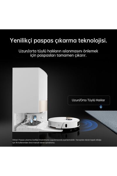 Dreame L20 Ultra Robot Süpürge Beyaz, Otomatik Paspas Çıkarma Ve Kaldırma, Yıkama Ve Kurutma, 7000pa Emiş
