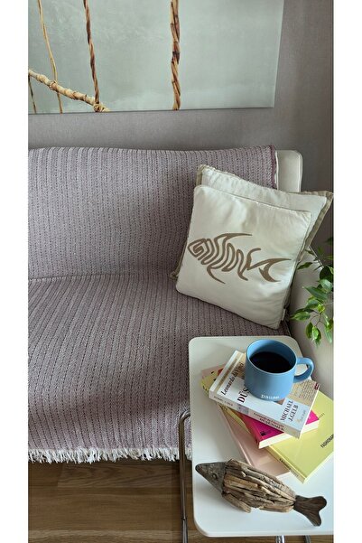 Balıksırtı Dokuma Koltuk Örtüsü,kanepe,çekyat Örtüsü,tv Battaniyesi,koltuk Şalı Bordo (170X210)