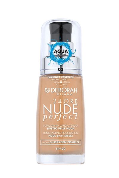 Deborah 24ore Perfect Nude Spf20 Moisturizing Medium Coverage Foundation No: 03 Sand