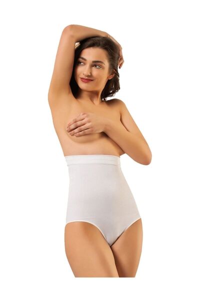 Sistina White Women's Seamless Slip Corset - 780 - Size S