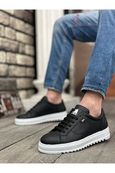 BOA BOA BA0323 - High Sole Black Sports Men's Shoes