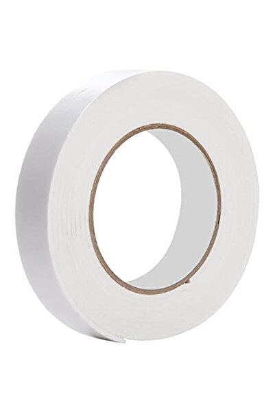 Badem10 Çift Taraflı Köpük Bant Montaj Bandı Beyaz 18 Mm X 2 Metre