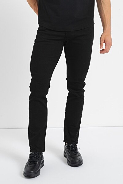 Calvin Klein Erkek Dokuma Kumaş  Normal Bel  Düz Model Siyah Jeans K10K113337-1BY