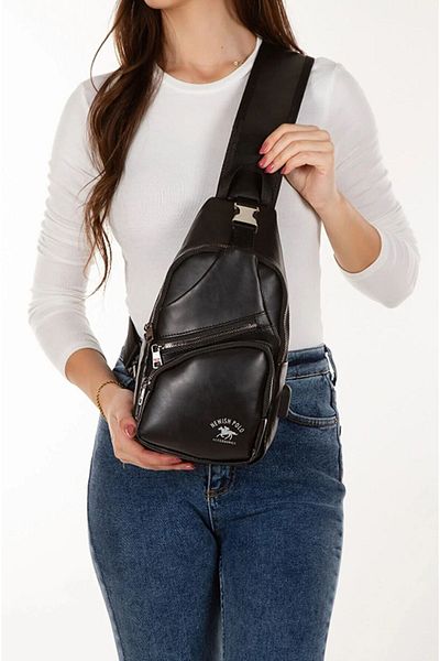 ZEKTON Black Body Bag - Black Crossbody Backpacks Wash with USB Cable Portable