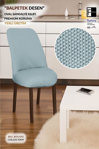 Faiend Κάλυμμα καρέκλας Lycra Oval Στρογγυλό κάλυμμα καρέκλας Balpetek Grey