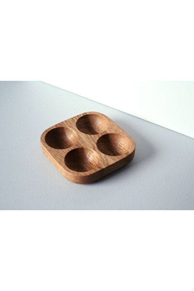 atolyesiahsap Ahşap Kütük 4’lü Yumurtalık Sofra Sunumu