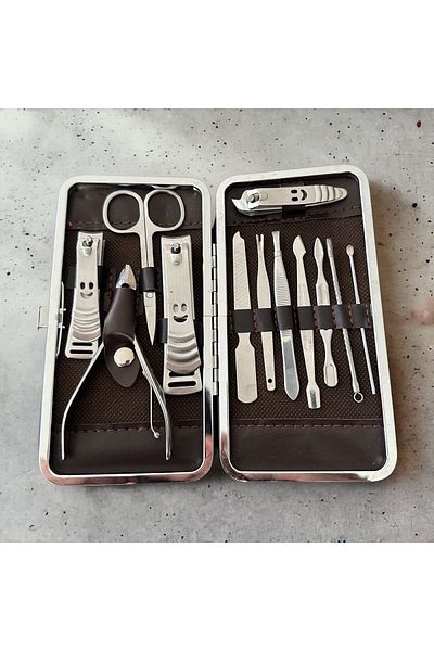 GEFNO Travel Type 12 Piece Portable Manicure Set with Special Box