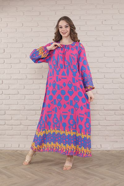 mervemoda Women's woven long sleeve dress