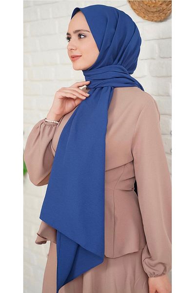 Mides scarf شال قطن جاز أزرق