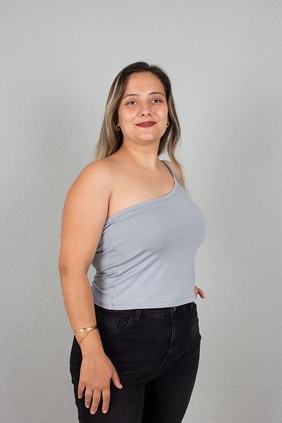 Truva XXL One Shoulder Plus Size Women's Body Blouse