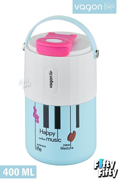 Vagonlife Tumbler 400 ML Kahve Bardağı/Mug Pipetli/Rahat İçim Paslanmaz Çelik Termos -Kulplu-FFVGN20