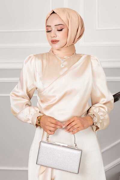 EBRUTESETTÜR Satin RuFFle Evening Dress