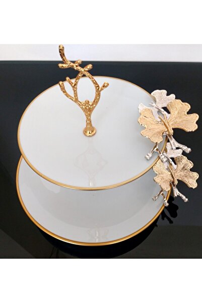 atabey home PORCELAIN FOOTED BUTTERFLY COOKIE PIECE