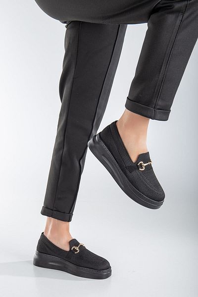 wolfcity High Sole Orthopedic Knitwear Shoes with Metal Buckle