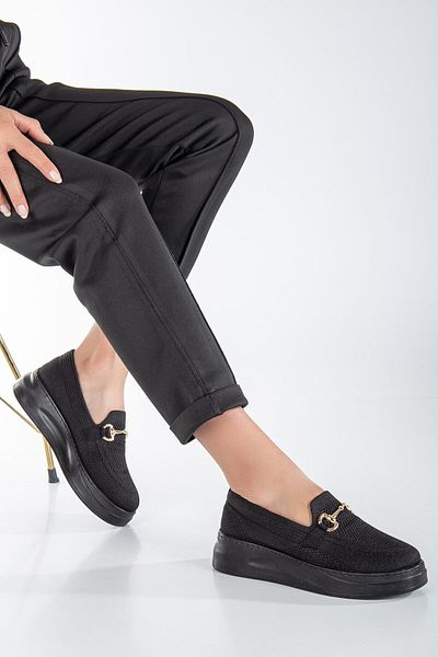 wolfcity High Sole Orthopedic Knitwear Shoes with Metal Buckle