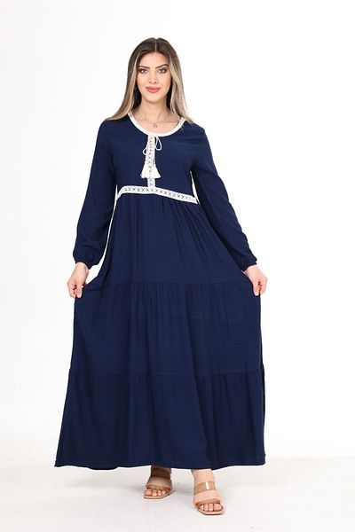 mervemoda Long Sleeve Summer Women's Dress