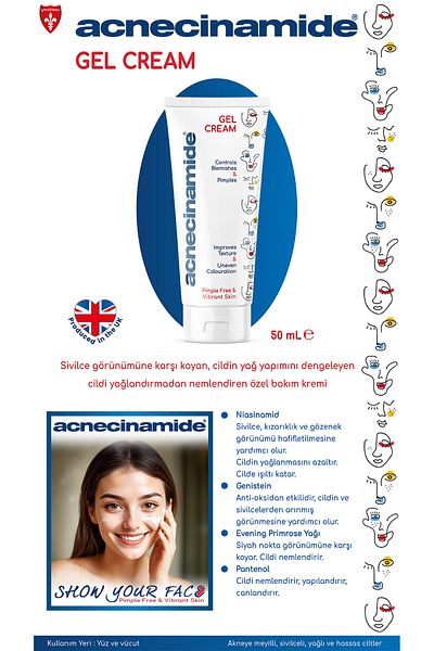 Acnecinamide Gel Cream, Strengthening Skin Structure, Smooth Appearance Care Acne and Acne Cream