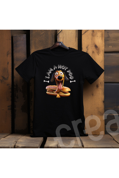 Crea Eymer Wear Premium crna majica - 100% pamuk , dizajn psa i ljubimca Štam...