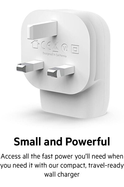 Belkin 30W USB-C Wall Charger with PPS, PD 3.0, Fast Charger for iPhone 15, Pro Max, Galaxy S23, iPad