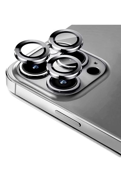 EVAX 3-Piece Lens Set Compatible for iPhone 12 Pro Max - Camera Protector with Eyepiece Metal Frame