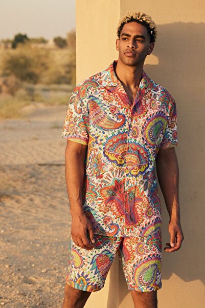 Dear Deer Carnaval Keten Gömlek