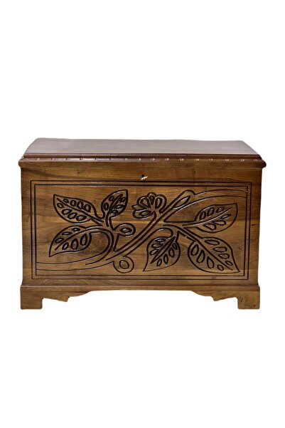 İNAĞGİYİM YAPRAK DESENLİ ÇEYİZ SANDIĞI