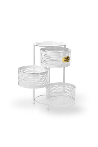 Ecolux 3-Section White Ekolux Crisper - Side Opening Basket, No Wheels