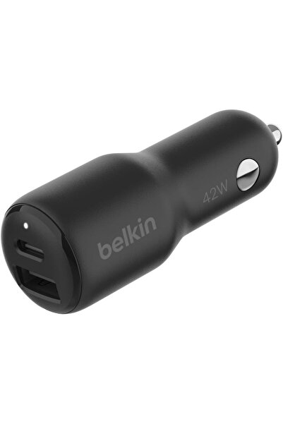 Belkin BoostCharge 42W Dual Car Charger with USB-C 30W PPS & USB-A 12W for iPhone 15, 14, 13, Samsung S23