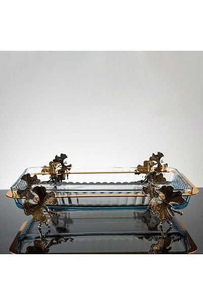 atabey home Butterfly Foot Rectangular Pyrex Tray