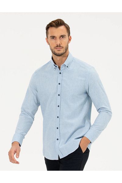 Pierre Cardin Мъжка синя риза