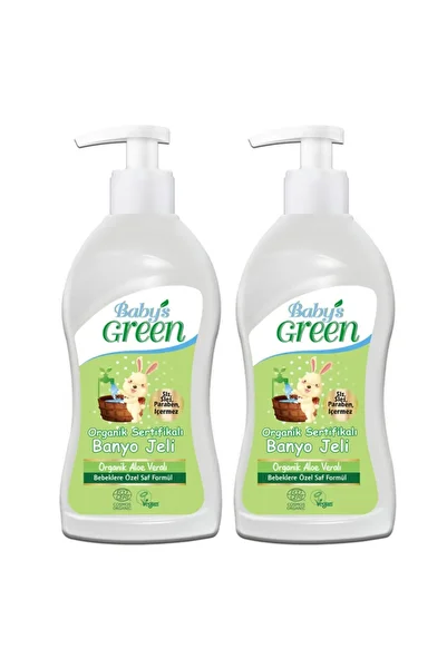 Baby's Green مجموعة جل استحمام عضوي للأطفال مكونة من قطعتين - 500 مل*2