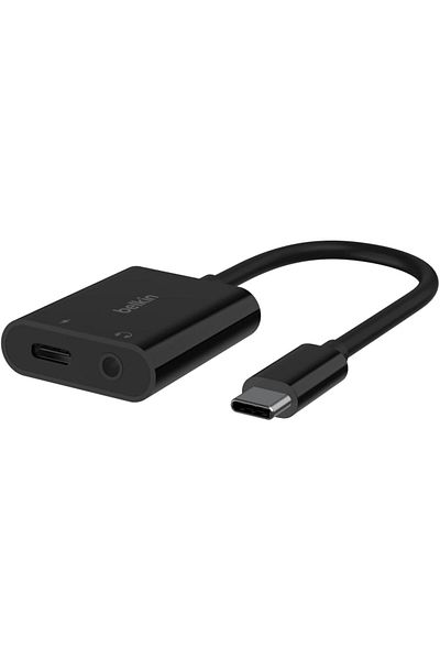 Belkin RockStar™ 3.5mm Audio + USB-C® Charge Adapter - 60W Fast Charging for iPhone, iPad, & More