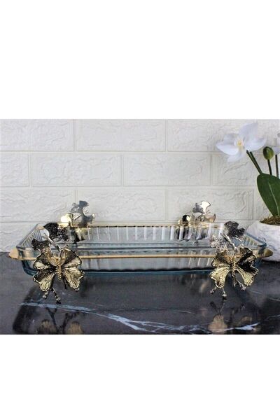 atabey home Butterfly Foot Rectangular Pyrex Tray