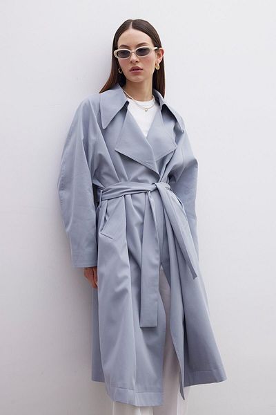 Manuka OVERSIZE ŠIROKÝ LÍMEC TRENHCOT INDIGO