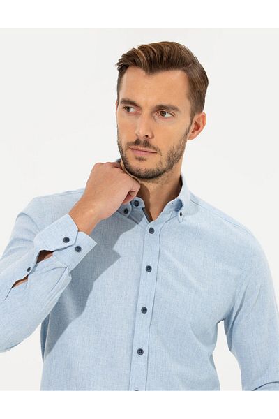 Pierre Cardin Мъжка синя риза