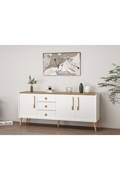 Minar Mitra Konsol - Beyaz/Artisan