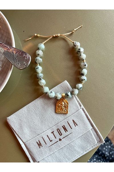 Miltonia Zeugma Collection Onyx Natural Stone Bracelet