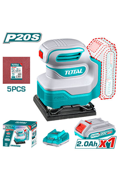 TOTAL Akülü Li-On Titreşimli Zımpara Makinesi TSHSLI20141 NMS HIRDAVAT