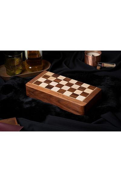 Ban Store 30 Cm Magnetic Handmade and Chess Set - Portable and Foldable Wooden
