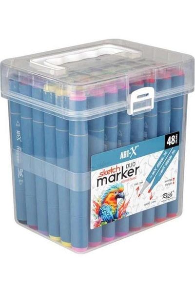 Rich Art-X Sketch Marker - Double Sided 48 Color Pen Set 18049